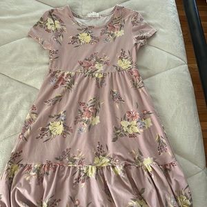 Pink Floral Tween Dress
